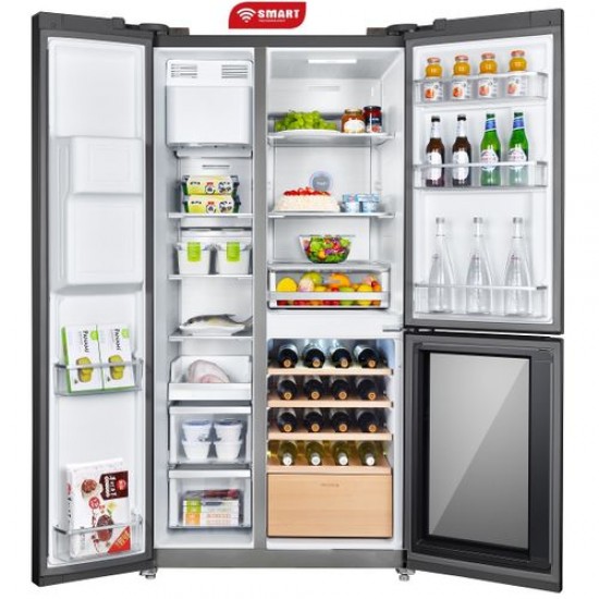 SMART TECHNOLOGY Réfrigérateur Smart 3 Battants INVERTER-STR-582IS - 548 L -Gris